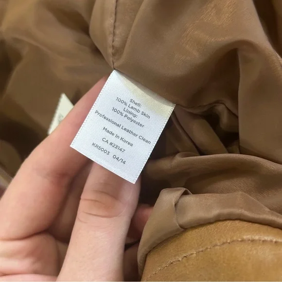 NWT Talbots 100% Lambskin Brown Leather Pencil Skirt W Slit Women’s Size 12P
